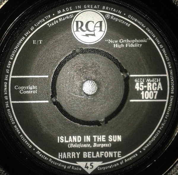Harry Belafonte : Island In The Sun (7", Single, 4-P)