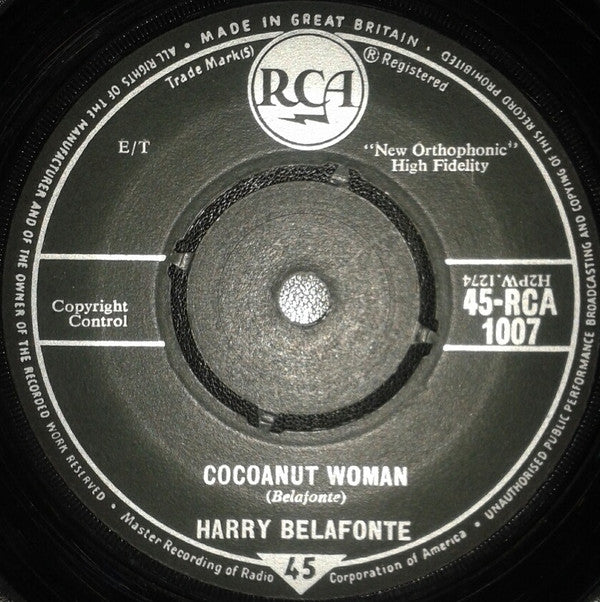 Harry Belafonte : Island In The Sun (7", Single, 4-P)