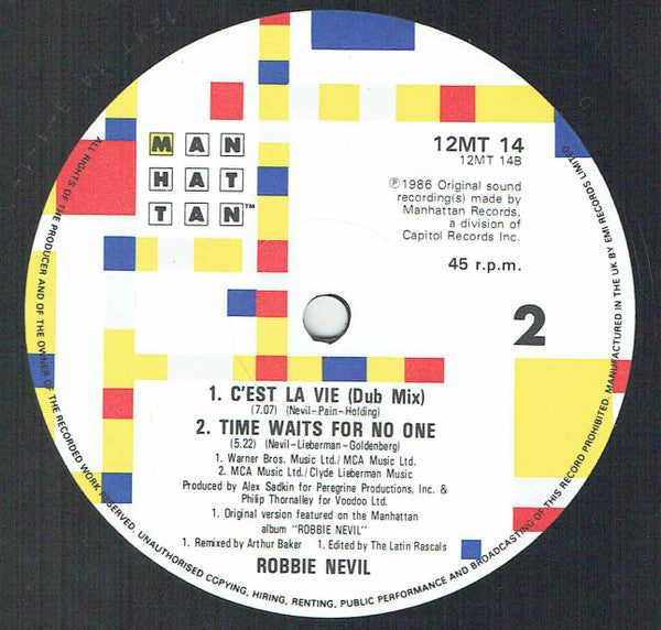 Robbie Nevil : C'Est La Vie (12", Die)