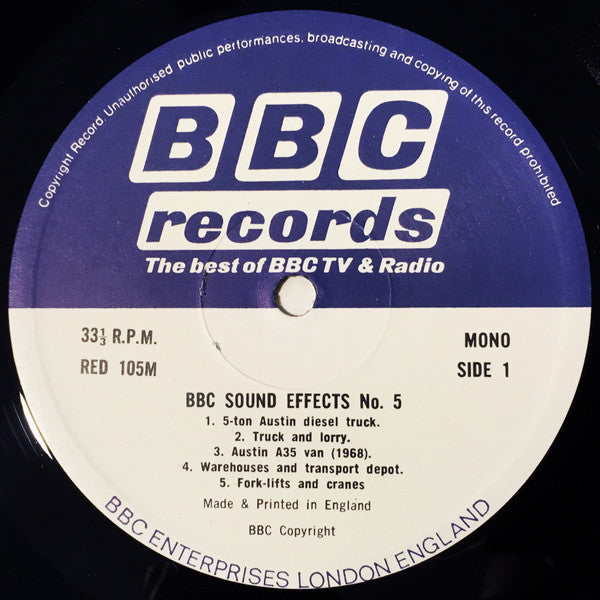 No Artist : Sound Effects No. 5 (LP, Mono)