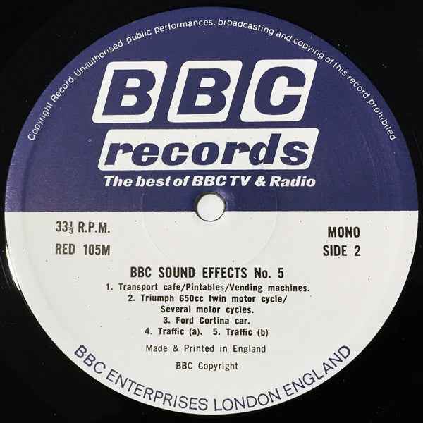 No Artist : Sound Effects No. 5 (LP, Mono)