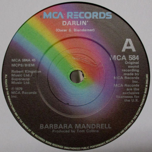 Barbara Mandrell : Darlin' (7", Single, Sol)