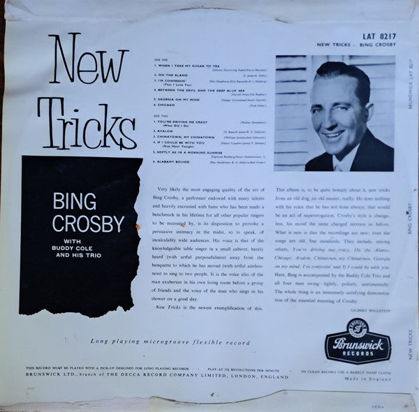 Bing Crosby With The Buddy Cole Trio : New Tricks . . . (LP, Album, Mono)