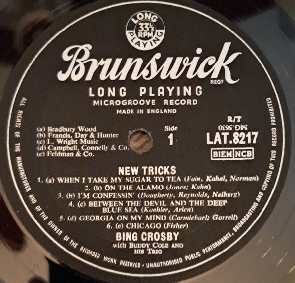 Bing Crosby With The Buddy Cole Trio : New Tricks . . . (LP, Album, Mono)