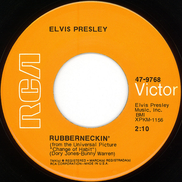 Elvis Presley : Don't Cry Daddy / Rubberneckin' (7", Single, Roc)
