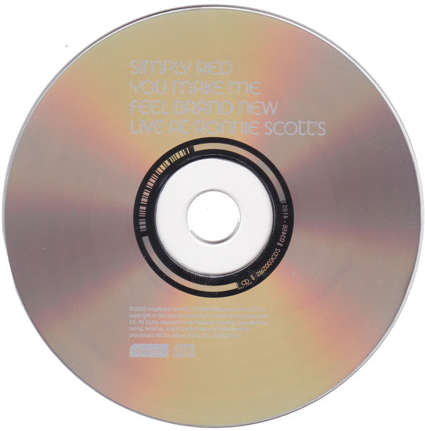Simply Red : You Make Me Feel Brand New (Live At Ronnie Scott's) (CD, Single, CD2)