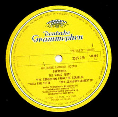 Wolfgang Amadeus Mozart - Karl Böhm : Karl Böhm Conducts Mozart Overtures (LP, Comp)