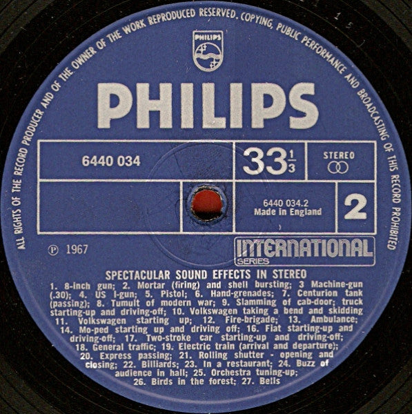 No Artist : Spectacular Sound Effects In Stereo (LP)