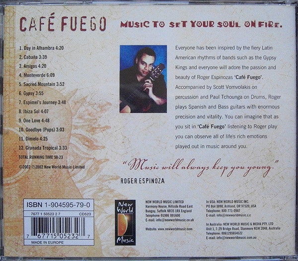 Roger Espinoza : Café  Fuego (CD, Album)