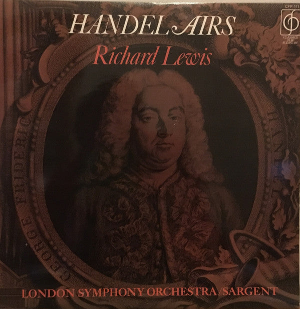 Richard Lewis (3), Georg Friedrich Händel, London Symphony Orchestra, Sir Malcolm Sargent : Handel Airs Sung By Richard Lewis (LP)