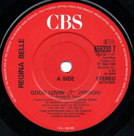 Regina Belle : Good Lovin' (7", Single)
