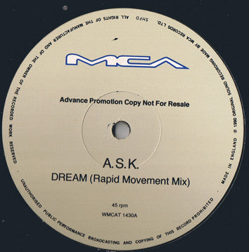 A.S.K. : Dream (12", Promo)