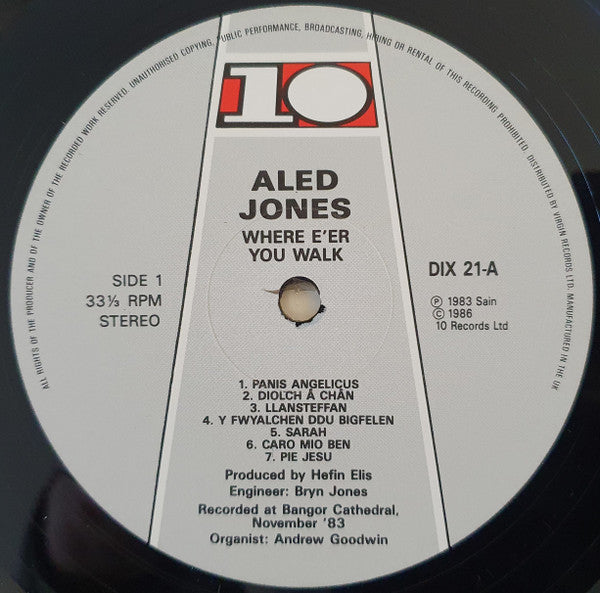 Aled Jones : Where E'er You Walk (LP, Album)