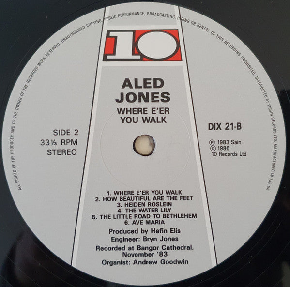 Aled Jones : Where E'er You Walk (LP, Album)