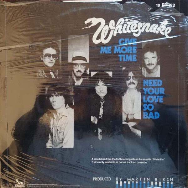 Whitesnake : Give Me More Time (12", Single)