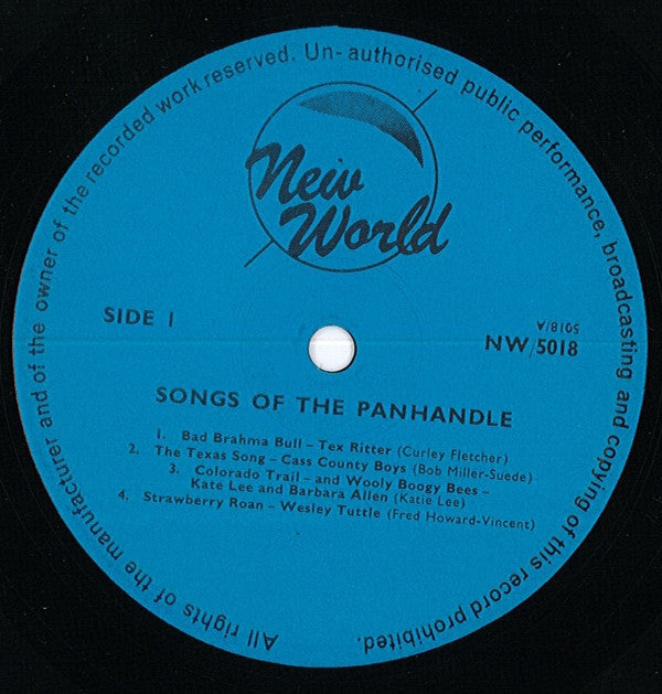 Various : Songs Of The Panhandle (LP)