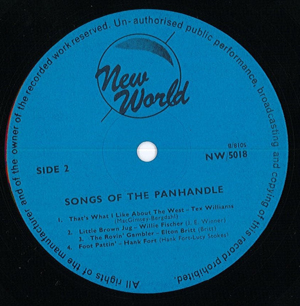 Various : Songs Of The Panhandle (LP)