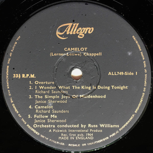 Russ Williams Orchestra : Camelot (LP)