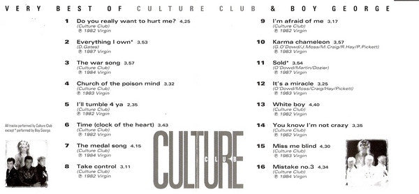 Culture Club : Very Best Of Culture Club & Boy George (CD, Comp)