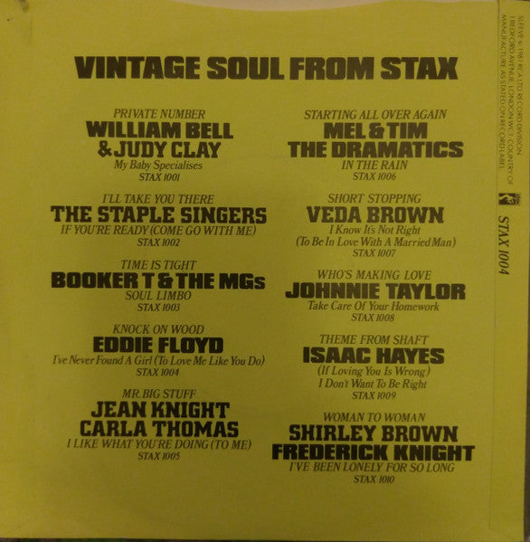 Eddie Floyd : Knock On Wood (7", Single, Sol)