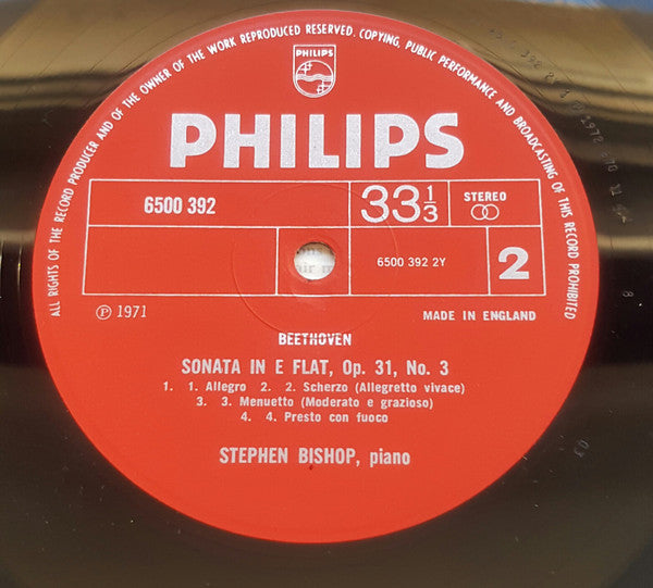 Stephen Bishop-Kovacevich, Ludwig Van Beethoven : Piano Sonatas Op. 31 No. 2 And Op. 31 No. 3 (LP, Album)