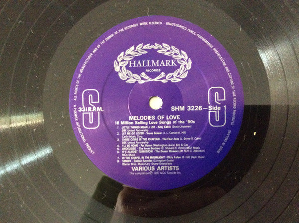 Various : Melodies Of Love - 16 Million Selling Love Songs Of The 50's (LP, Comp)
