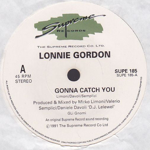 Lonnie Gordon : Gonna Catch You (7", Single)