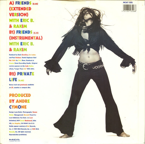 Jody Watley With Eric B. & Rakim : Friends (12")