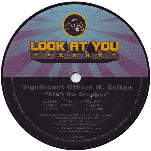 Significant Others Feat. Enitan : Ain't No Stoppin (12")