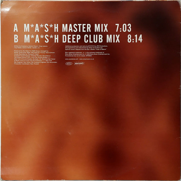 Anastacia : Why'd You Lie To Me (M*A*S*H Mixes) (12", Promo)