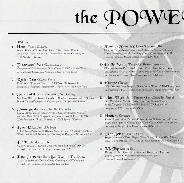 Various : The Power Of Love: 1986 - 1987 (2xCD, Comp)