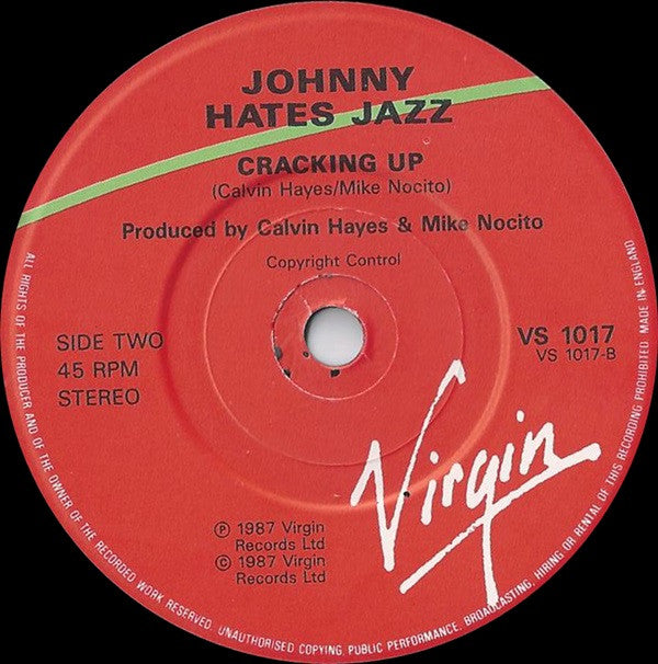 Johnny Hates Jazz : Turn Back The Clock (7", Single, Red)