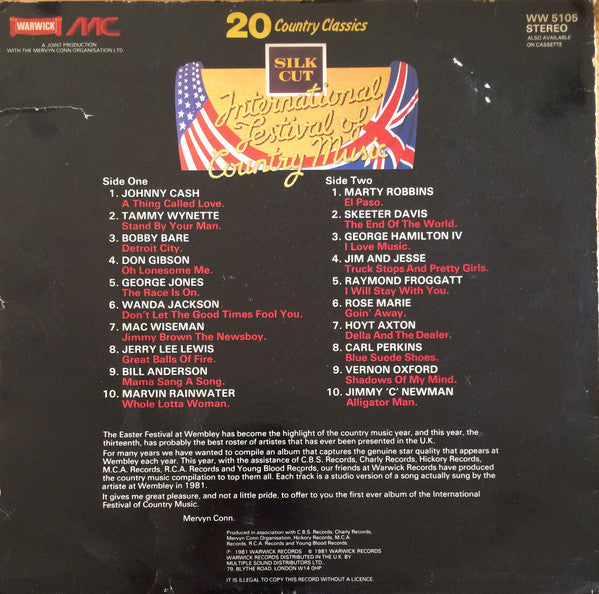 Various : International Festival Of Country Music (LP, Album, Comp)