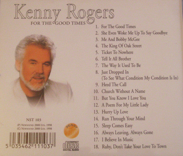 Kenny Rogers : For The Good Times (CD, Album, Comp, RE)