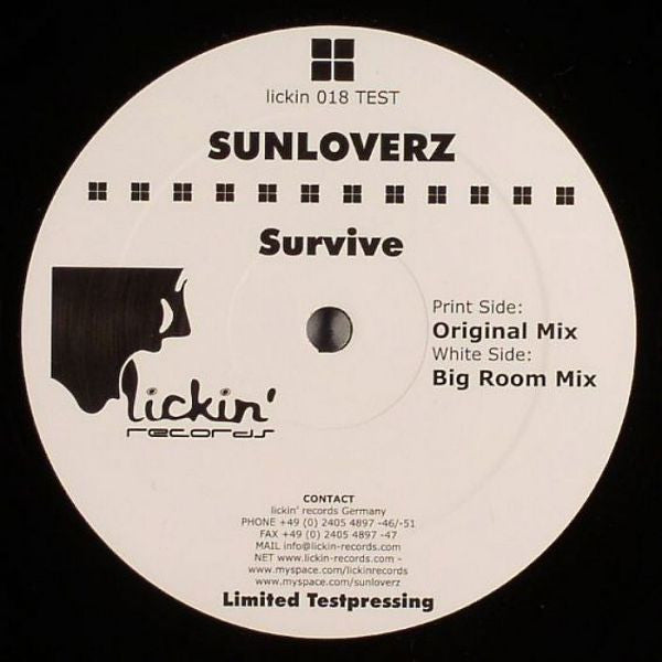 Sunloverz Feat. Nicole Tyler : Survive (12", Ltd, TP)