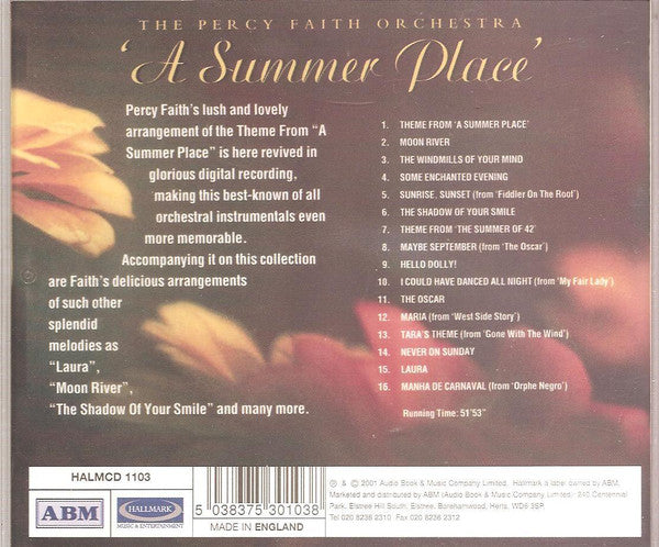 The Percy Faith Orchestra : A Summer Place (CD, Album)