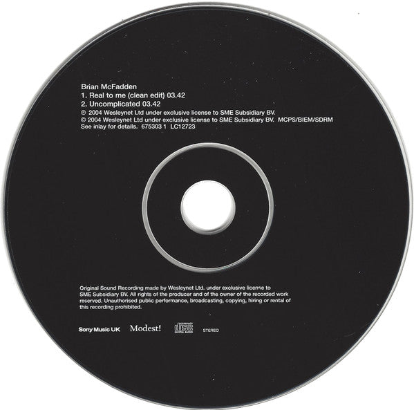 Brian McFadden : Real To Me (CD, Single)