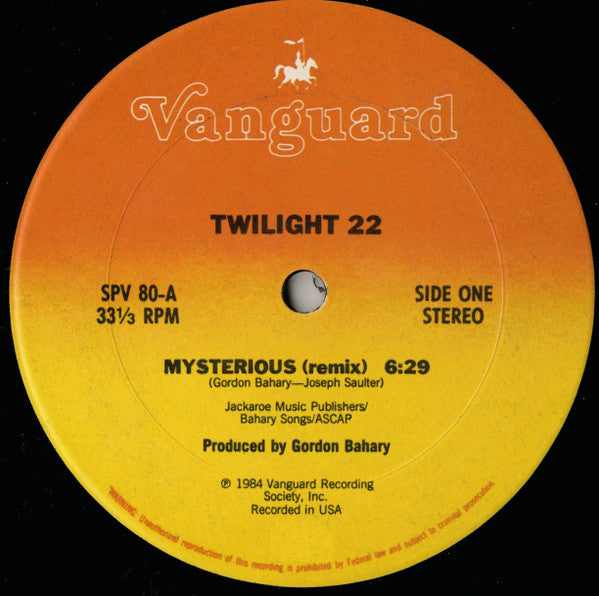 Twilight 22 : Mysterious (Remix) (12")