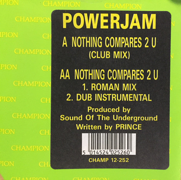 Powerjam : Nothing Compares 2 U (12")
