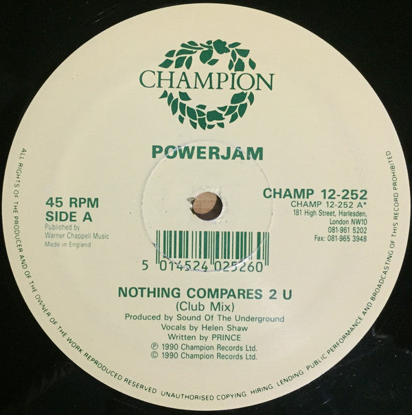 Powerjam : Nothing Compares 2 U (12")