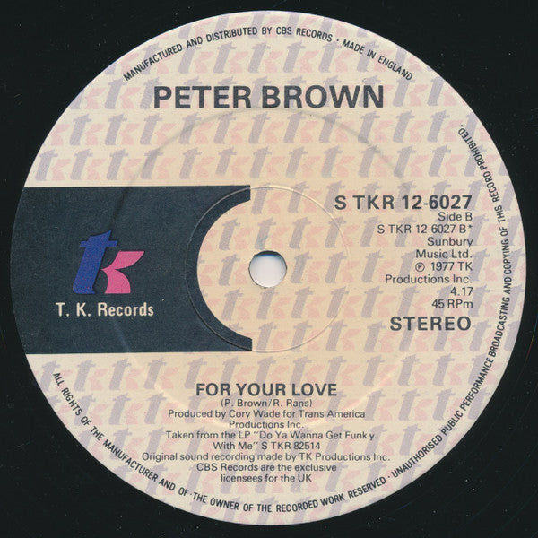 Peter Brown (2) Featuring Betty Wright : Dance With Me (12", Single, Ltd)