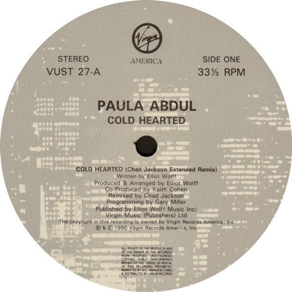 Paula Abdul : Cold Hearted (12", Single, Ltd)
