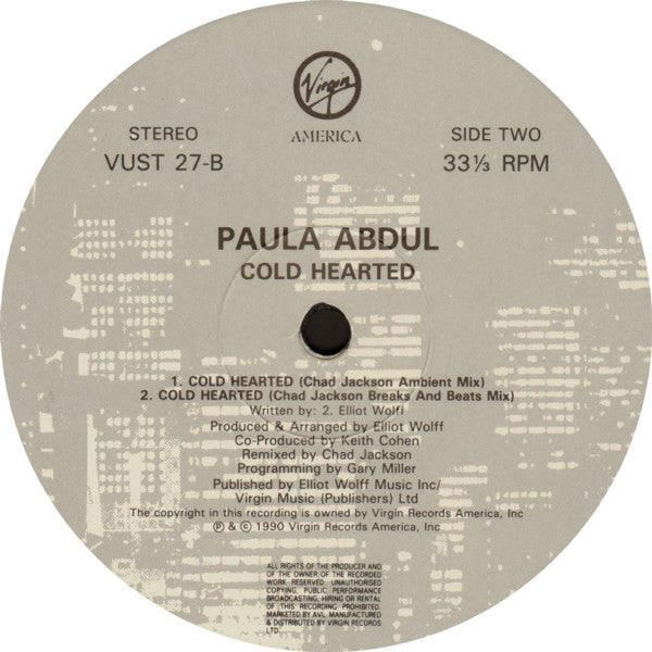 Paula Abdul : Cold Hearted (12", Single, Ltd)