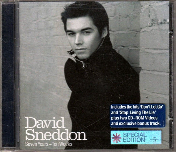 David Sneddon : Seven Years - Ten Weeks (CD, Album, Enh, S/Edition)