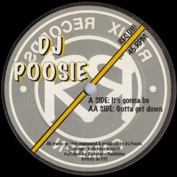 DJ Poosie : It's Gonna Be / Gotta Get Down (12")