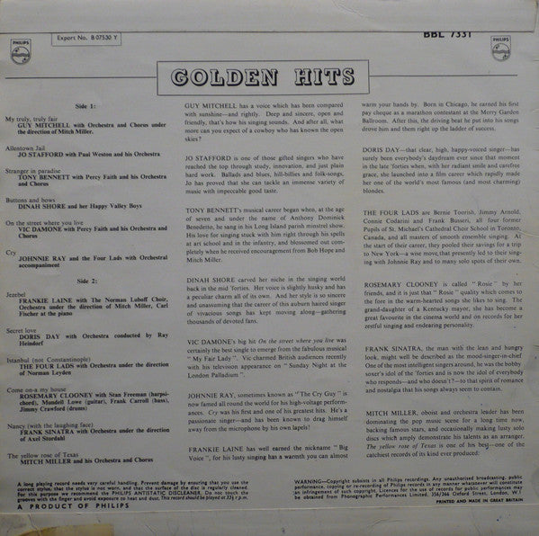 Various : Golden Hits (LP, Comp)
