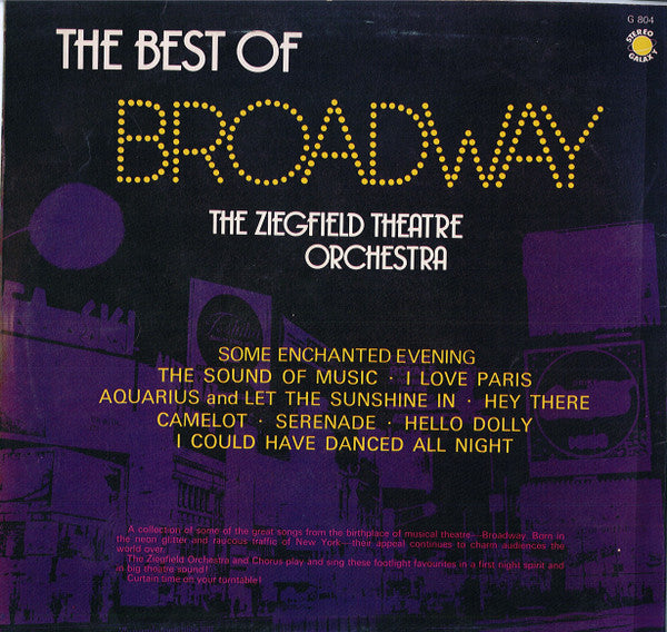 The Ziegfield Theatre Orchestra : The Best Of Broadway (LP)