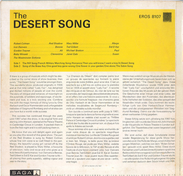 Various : The Desert Song (LP, Album)