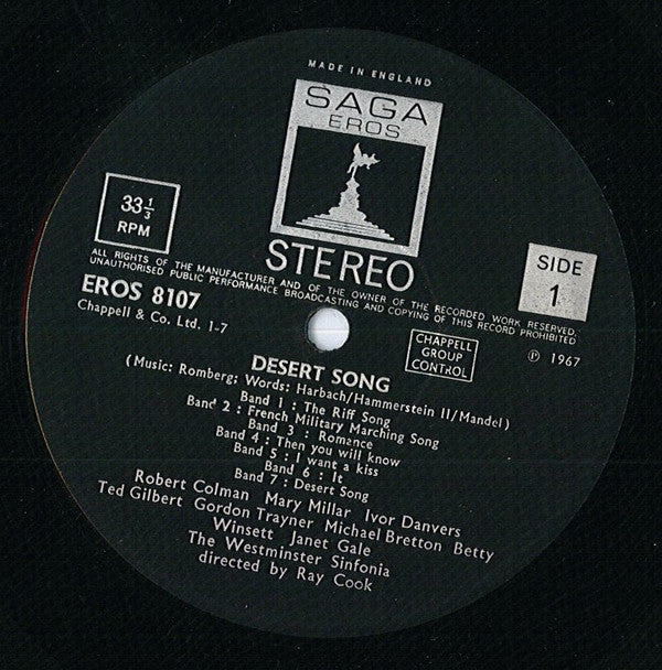 Various : The Desert Song (LP, Album)