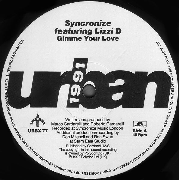 Syncronize : Gimme Your Love (12")